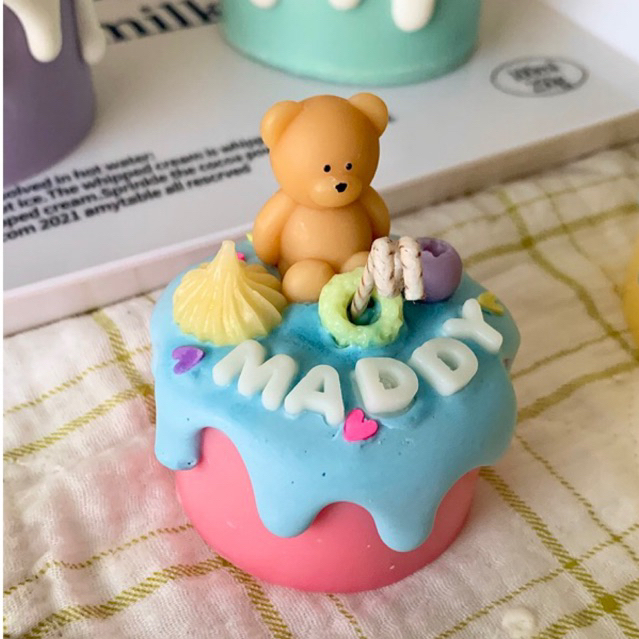 Cake Candle (Small) | 87 Gr | Custom Cake Candle | Hampers Giftset | Souvenir | lilin korea | lilin 