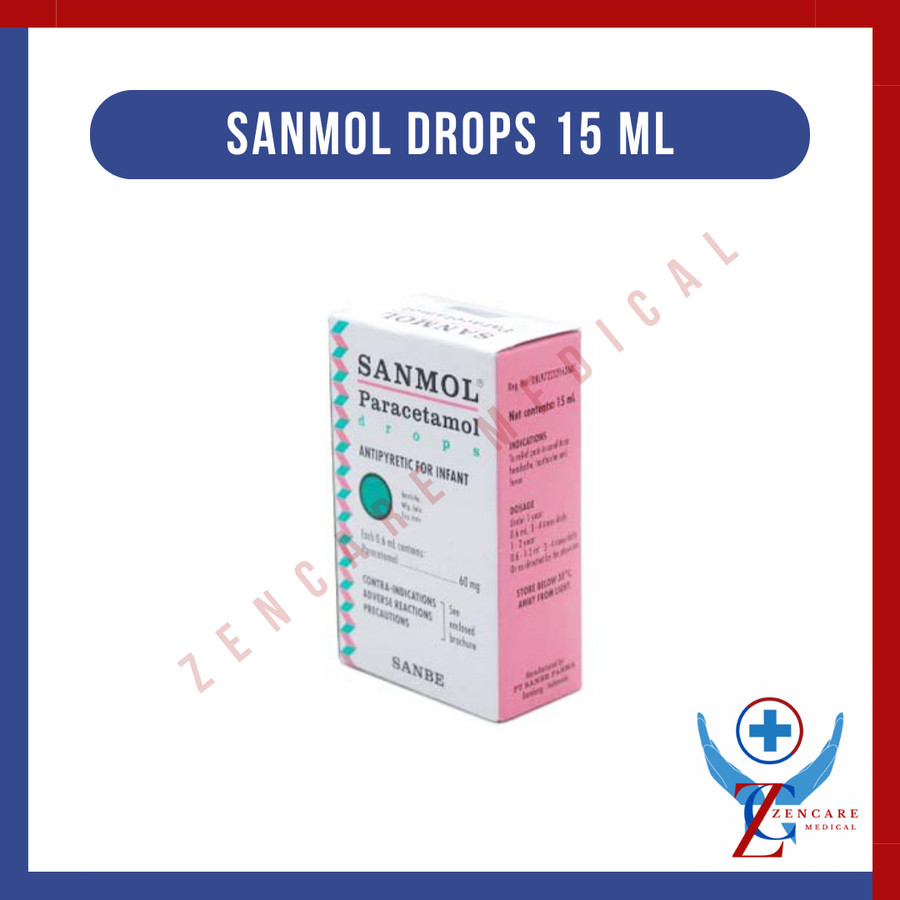 Sanmol Drops Paracetamol Sirup / Obat Bayi Pereda Demam
