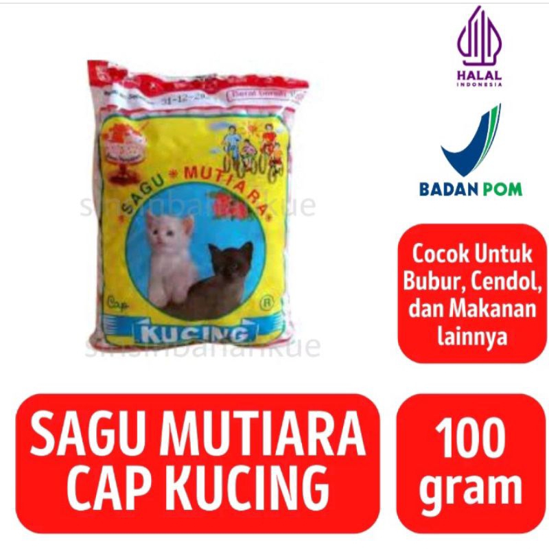 

SAGU MUTIARA CAP KUCING KEMASAN 100gr / BUBUR MUTIARA MENTAH 100 GRAM / BISA UNTUK CAMPURAN BUBUR, CENDOL, DAWET