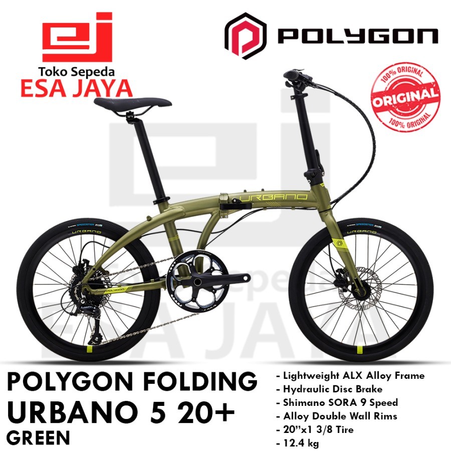 Polygon Urbano 5 Sepeda Lipat 20+ Folding 9 Speed Shimano Sora Alloy