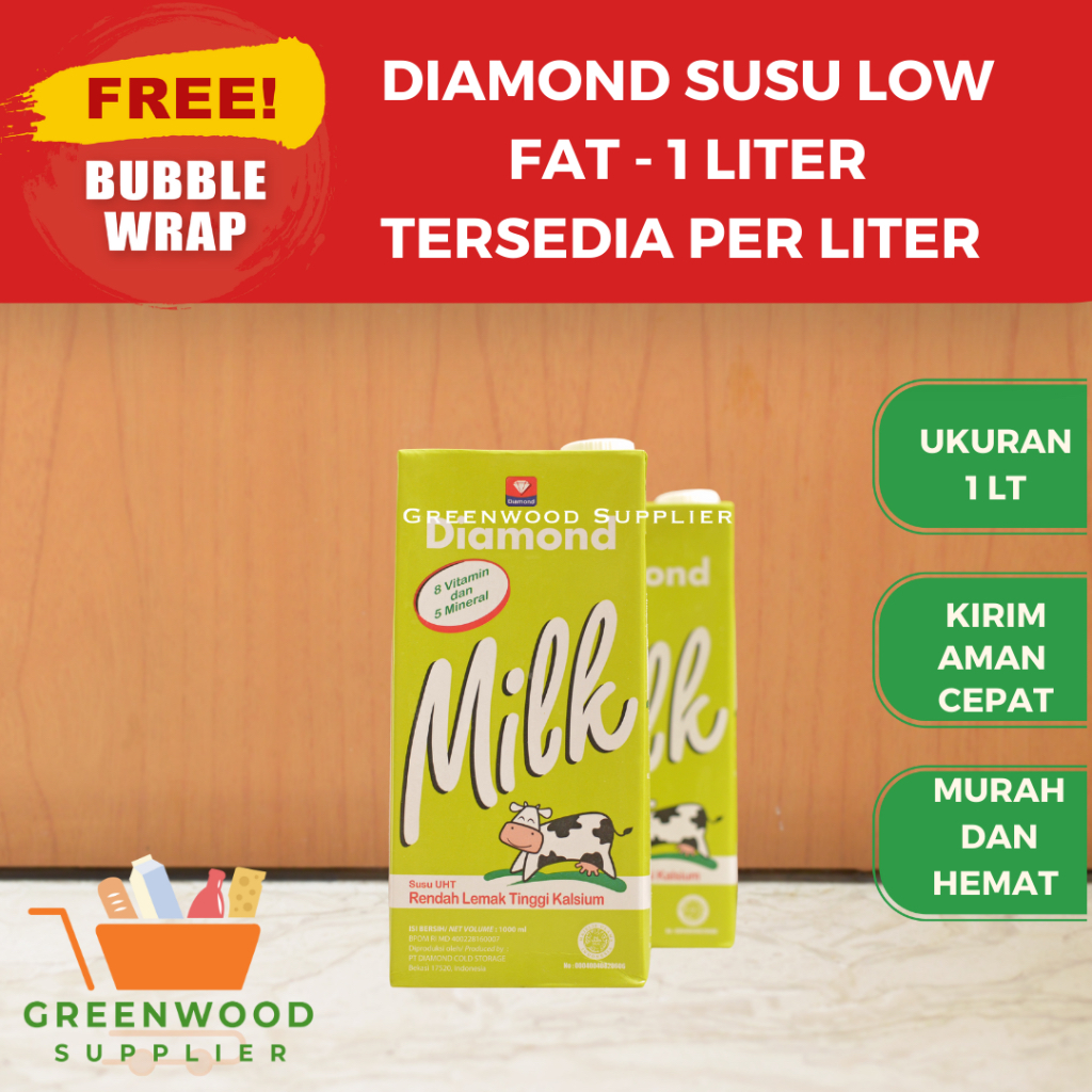 

Susu UHT Diamond Low Fat (1 Karton - Khusus Gojek/Grab)