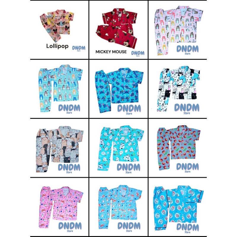 COD PAKET USAHA GROSIR Piyama Beruang Pink | Baju Tidur Dewasa ~ dndmstore