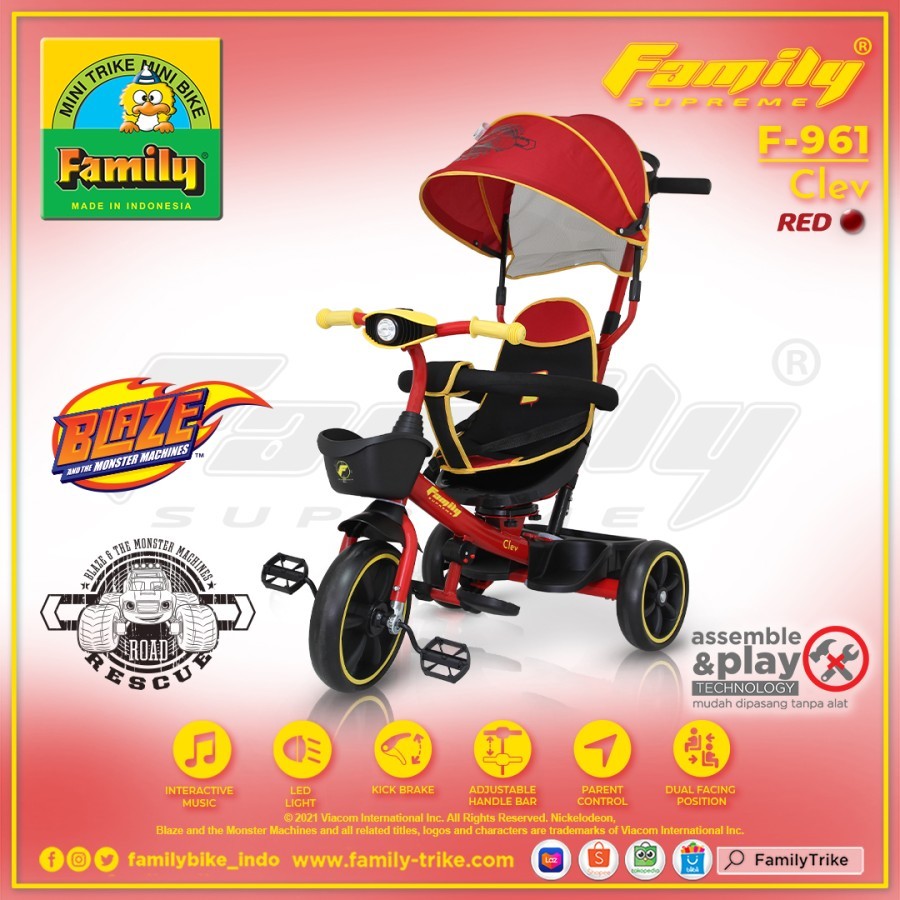 Sepeda Roda Tiga Family Supreme F961 - Sepeda Anak Family F 961