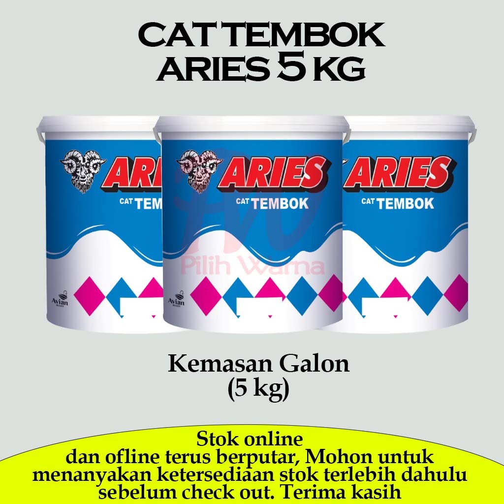 CAT TEMBOK / CAT DINDING / CAT AIR ARIES KEMASAN GALON