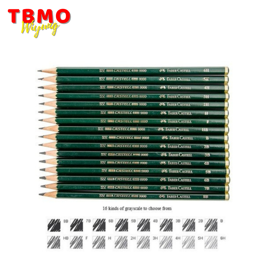 

TBMO Faber-Castell Pencil Pensil Grade Lengkap For Komputer B 2B 3B 4B 5B 6B 7B 8B F H HB 2H 3H 4H 5H 6H