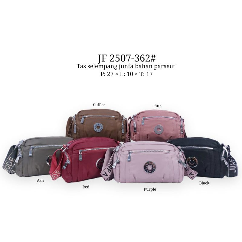 import bag fashion wanita tas selempang junfa parasut
