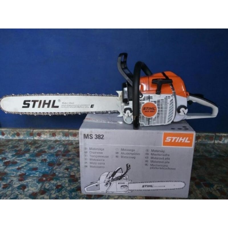 Mesin Senso Stihl Asli Chainsaw Gergaji Pohon ms-382 Lengkap