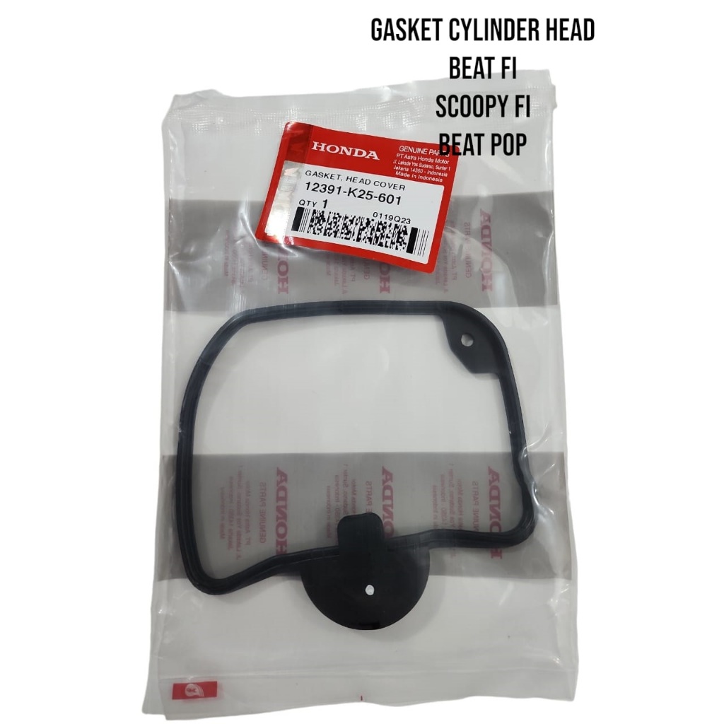 GASKET KARET HEAD COVER CYLINDER HEAD BEAT FI SCOOPY FI POP ORIGINAL ASLI