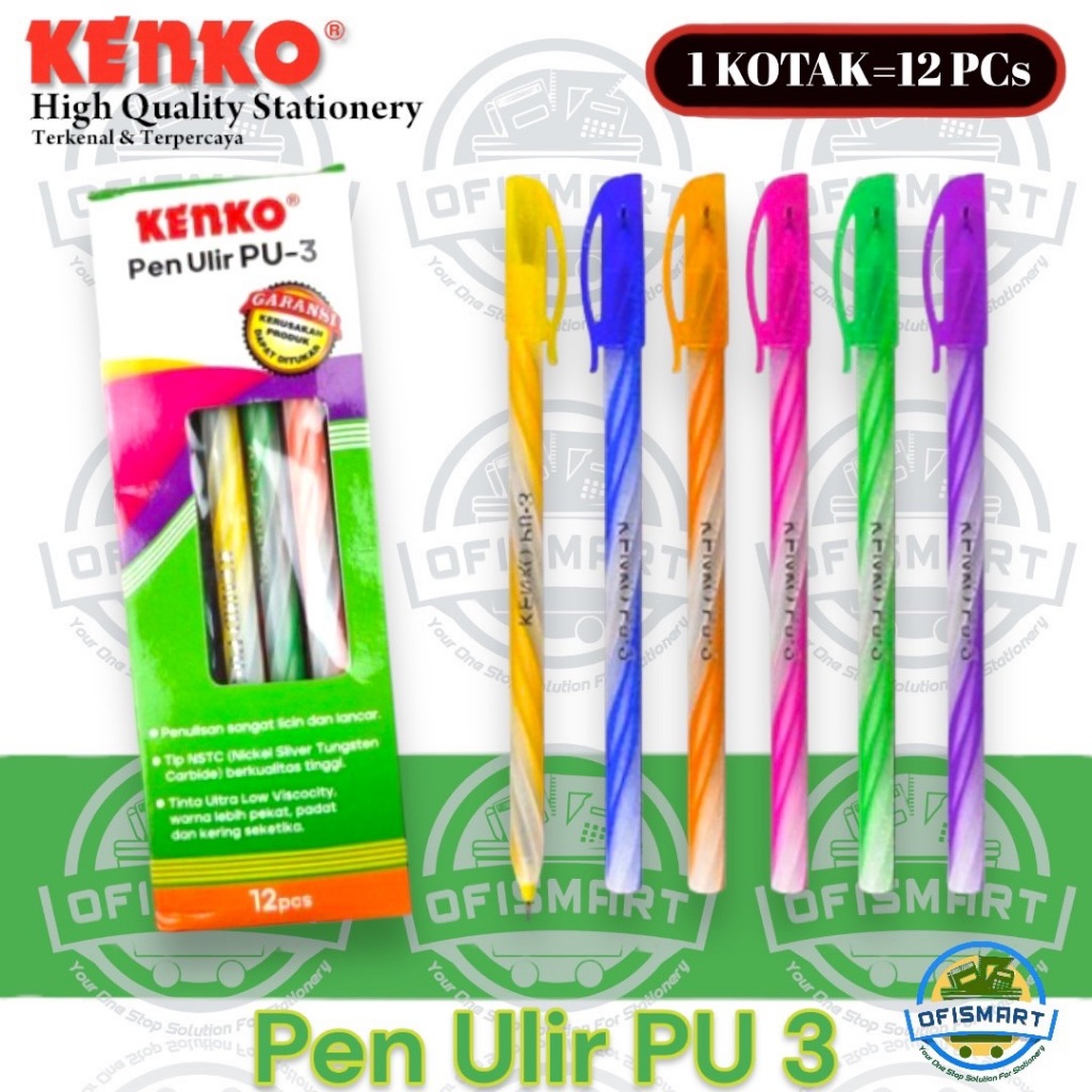 

Kenko Pen Ulir 0.5 mm Pulpen PU-3 | @1Kotak=12PCs
