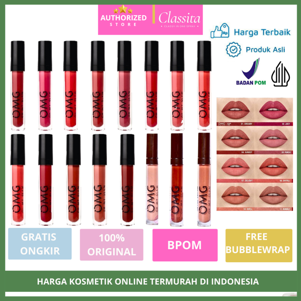 𝐂𝐋𝐀𝐒𝐒𝐈𝐓𝐀.𝐈𝐃 - Omg Lip Cream | Omg Lipstik | Omg Lip Cream Coffee Edition | Omg Lip Cream  All Varian