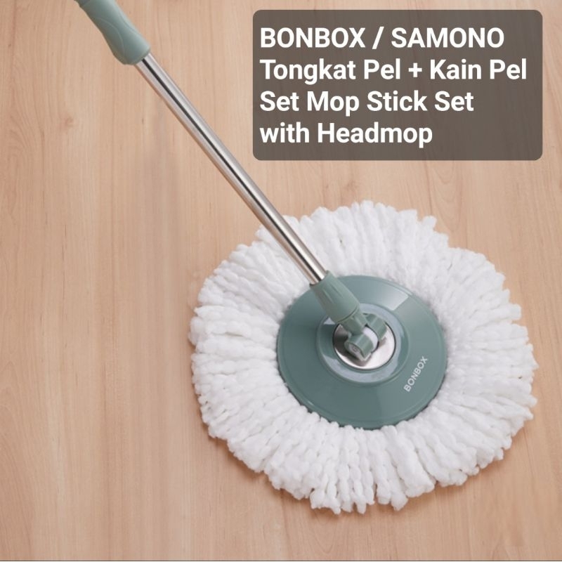 Tongkat Pel + Kain Pel Samono / Bonbox Stick Set BCT3505 Gagang Alat Pel Super Mop