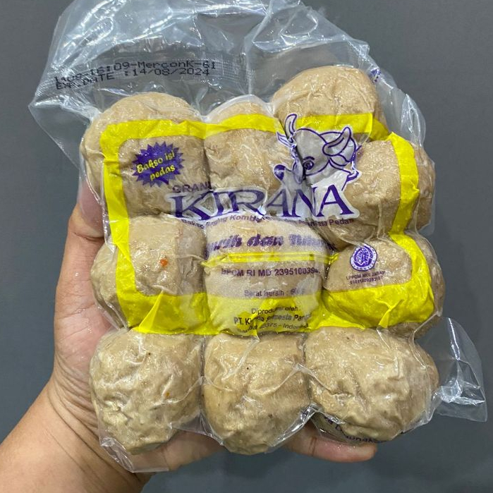 

bakso mercon isi 10pcs merk KIRANA 600gr