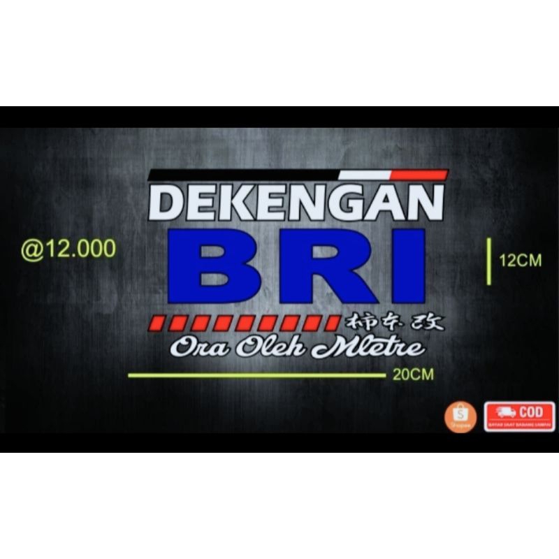 

STICKER DEKENGAN BRI