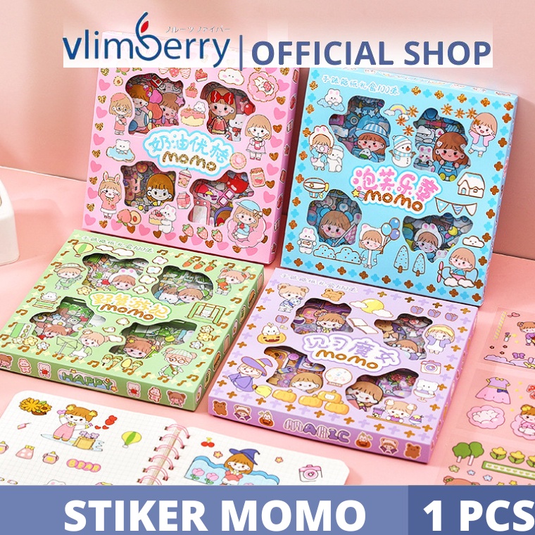 

[Original] VLIMBERRY 100 Lembar Stiker Motif Kartun Korea Lucu Anti Air Dekorasi Handbook Scrapbook DIY