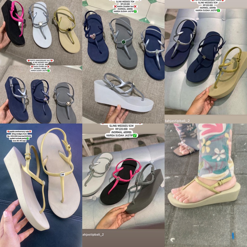 SALE ‼️ Popits wedges 5cm sling dan 7cm sling tall dewasa original store
