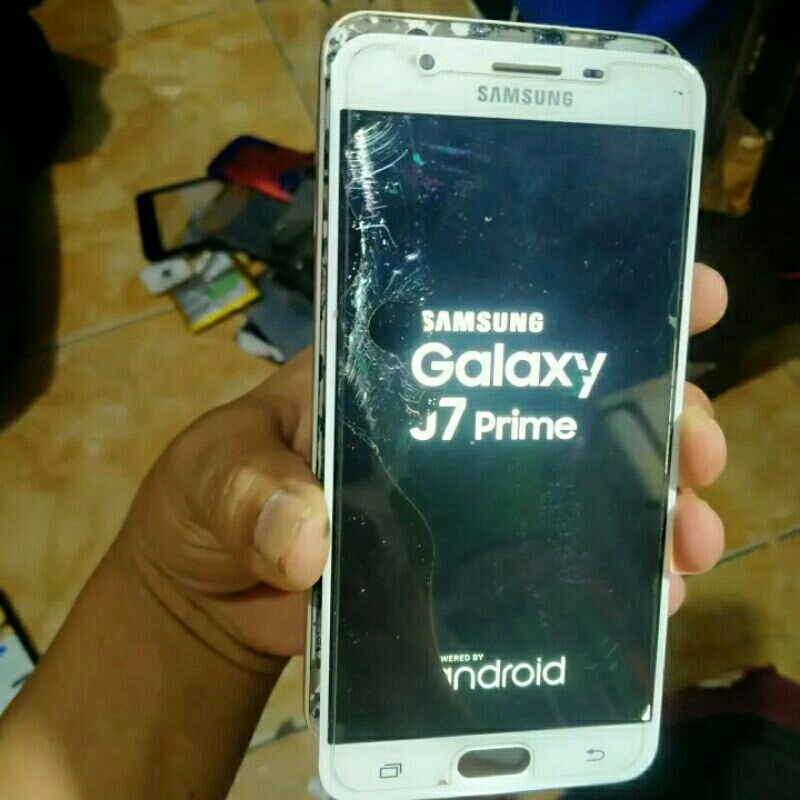 hp Samsung j7 prime SM G610f Minus LCD MESIN JAMIN normal
