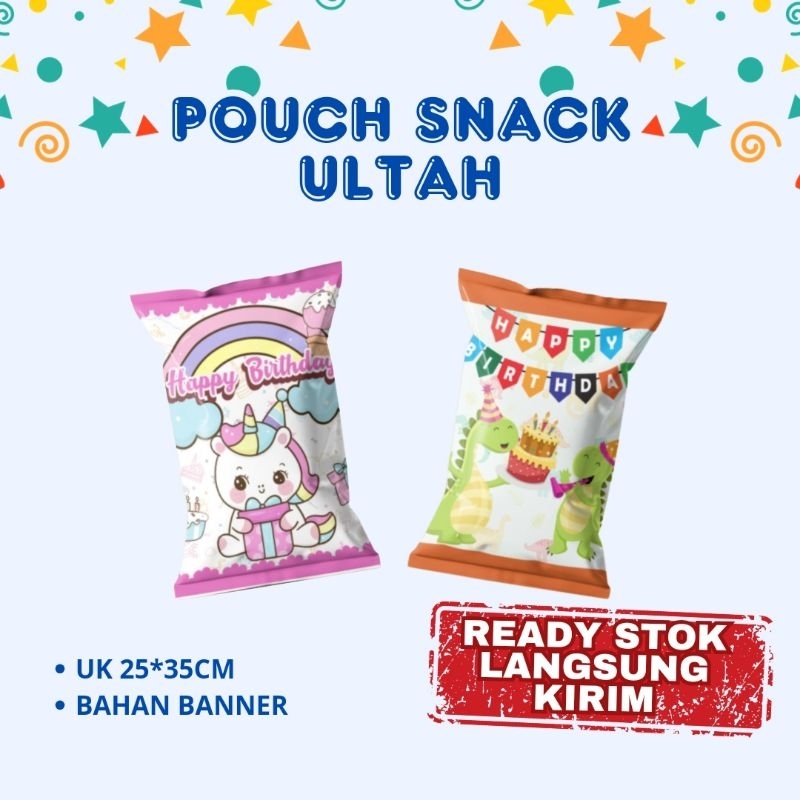 

Pouch Snack Ultah - Kemasan Snack Ultah - Chipbag for Birthday