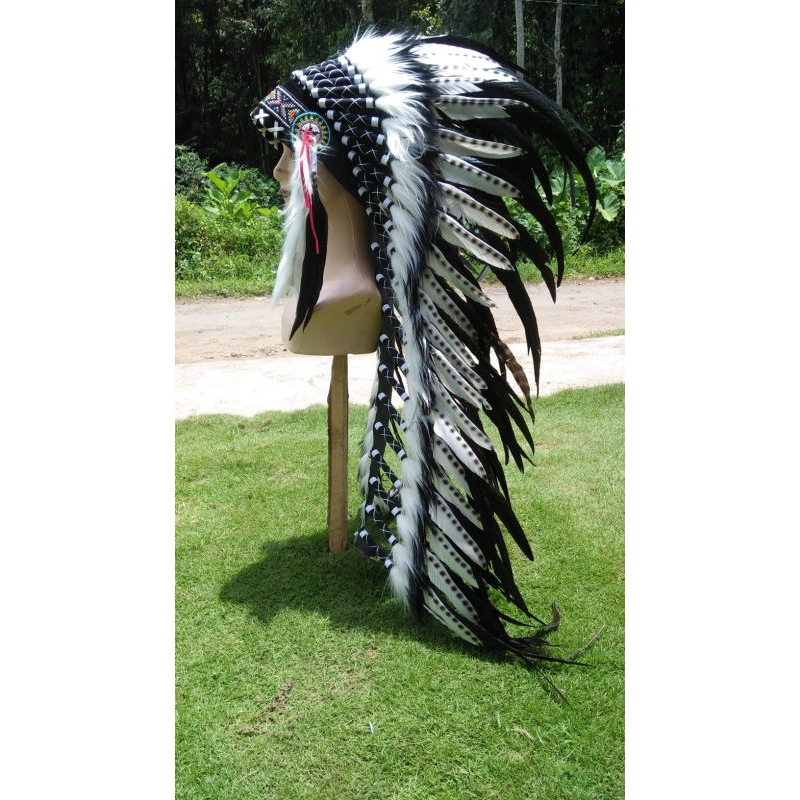 Topi indian topi apache  double bulu