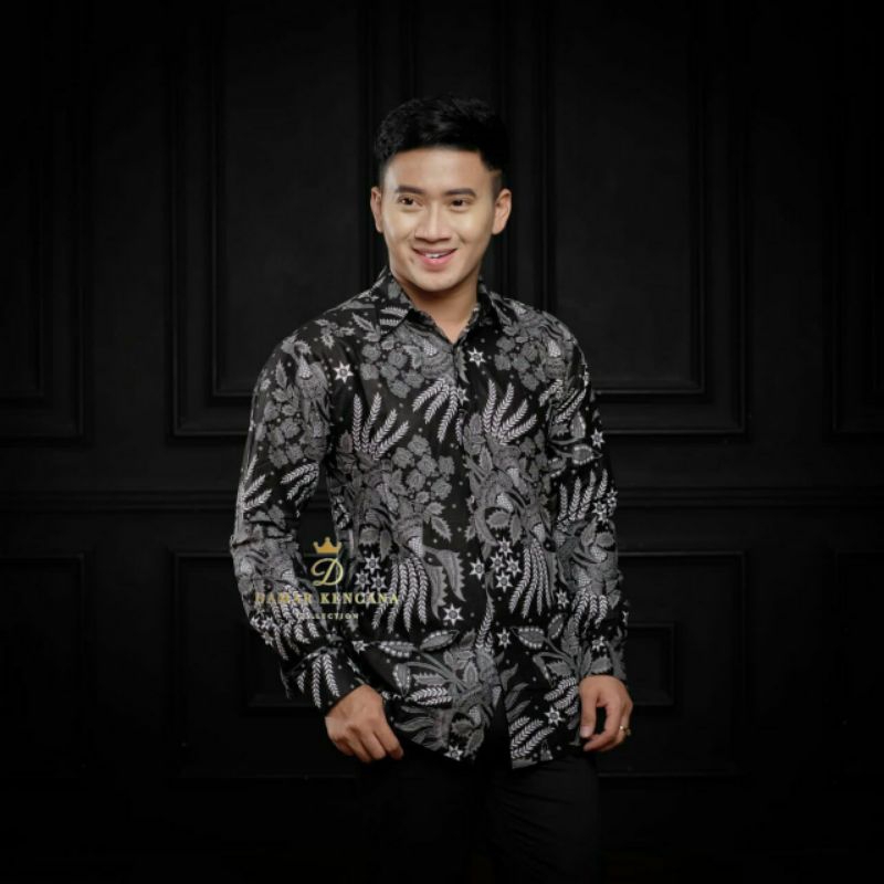 kemeja batik pria lengan panjang batik katun asli 100%