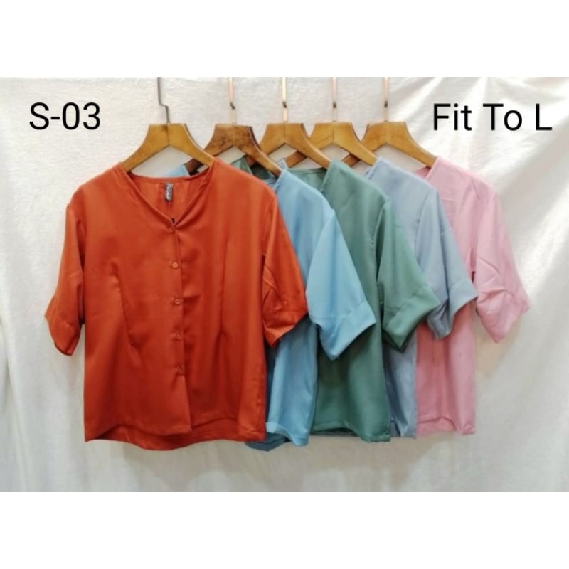 BLOUSE RAYON TWILL UNIQLO WANITA