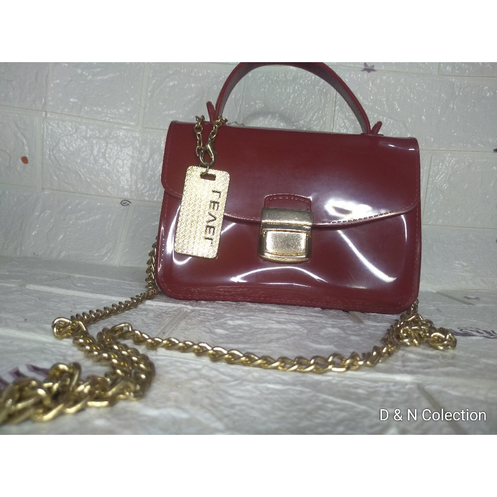 TAS WANITA LEVEL JELLY WARNA MERAH
