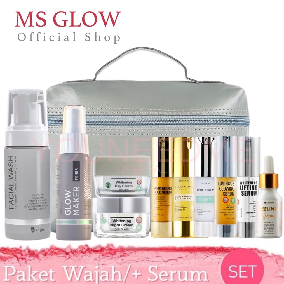 SUPER MURAH - MS GLOW / PAKET WAJAH MS GLOW / PAKET LUMINOUS / PAKET WHITENING / PAKET ULTIMATE / PA
