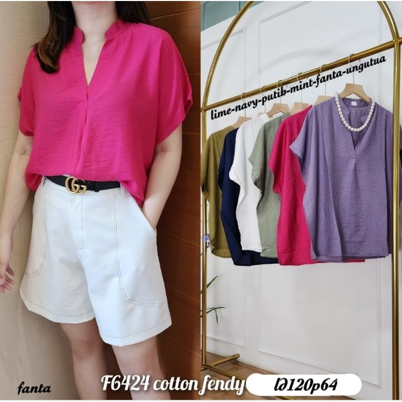 Blouse/ blus /atasan wanita jumbo import F6424