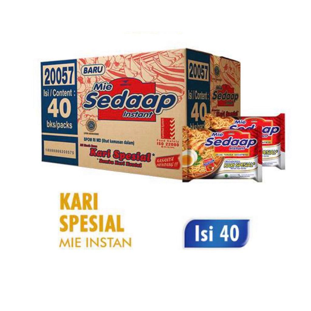 

Mie Sedaap Mie Instan Kari Special 75g ( 1 dus isi 40 bungkus )