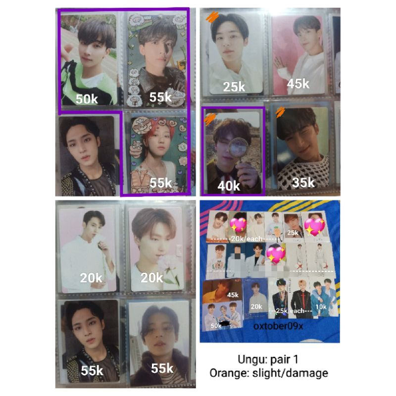 SEVENTEEN PHOTOCARD JEONGHAN MINGHAO THE 8 DIGICODE VERNON FTS LOOP JEONGHAN HANA HENGGARAE MINGYU G