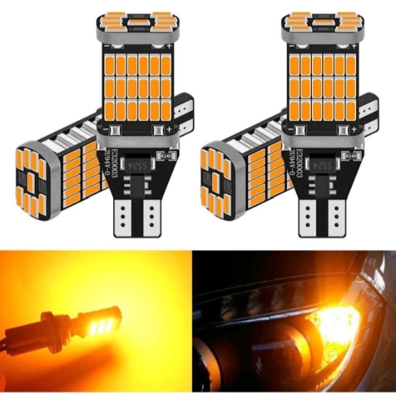 2 PCS Lampu motor/mobil t15 45led lampu led sein lampu kota lampu senja motor mobil bisa
