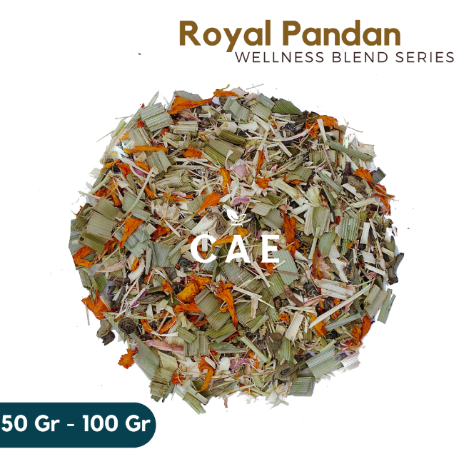 

ROYAL PANDAN | Herbal Tea Blend Green Tea Pandan Lemongrass Peppermint Premium 50 Gram - 100 Gram