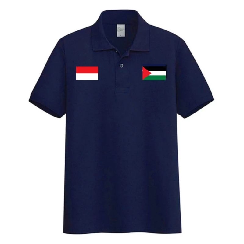KAOS POLO Shirt PALESTINE Indonesia bersama palestina