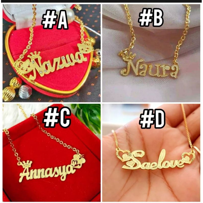 Kalung Kalung Nama Kalung Titanium Kalung Nama Titanium Ukir Nama
