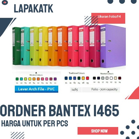

[Terlaris Today] BANTEX ORDNER F4 1465 / ORDNER FOLIO BANTEX PUNGGUNG 7 CM