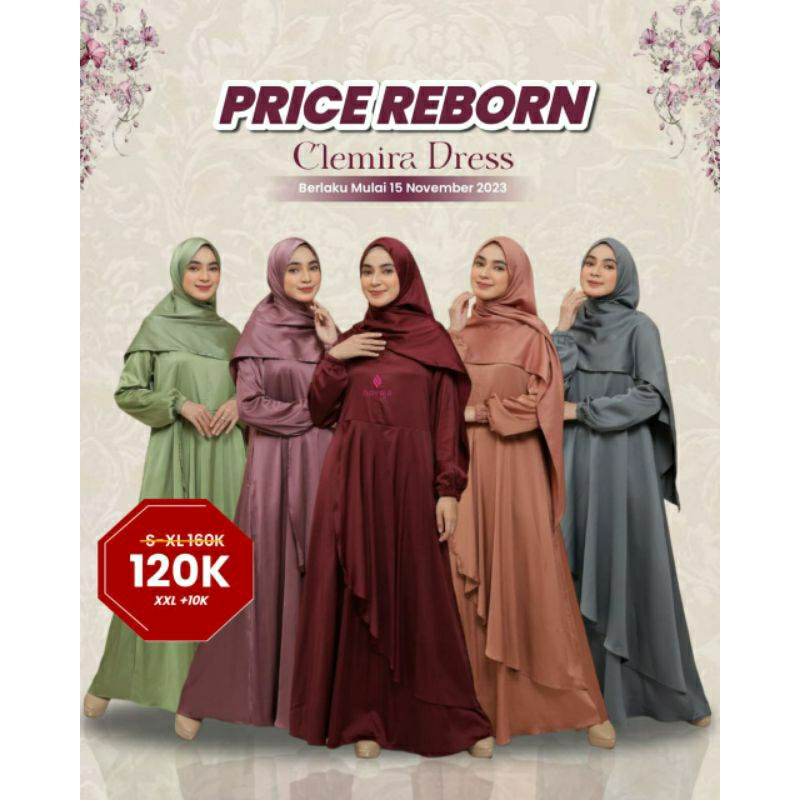 SALE Clemira Dress/Gamis Clemira/Dress clemira/Gamis syari murah meriah