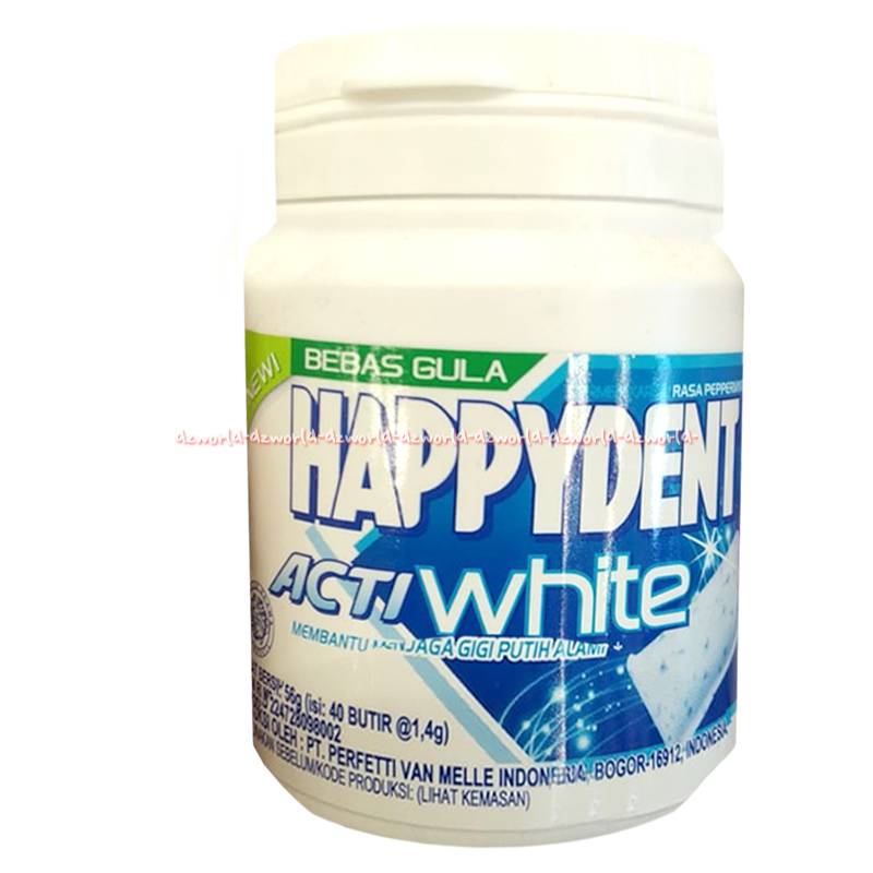 

Happydent Acti White 56gr Permen Karet Rasa Mint Bebas Gula Happy dent Mint Candy Bubble Hepi dent Sugar Free