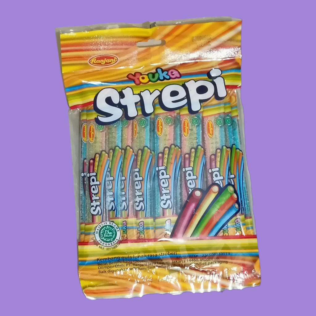 

Ranjani Youka STREPI Rainbow Permen Jelly 120gr [20 sachet/bag]