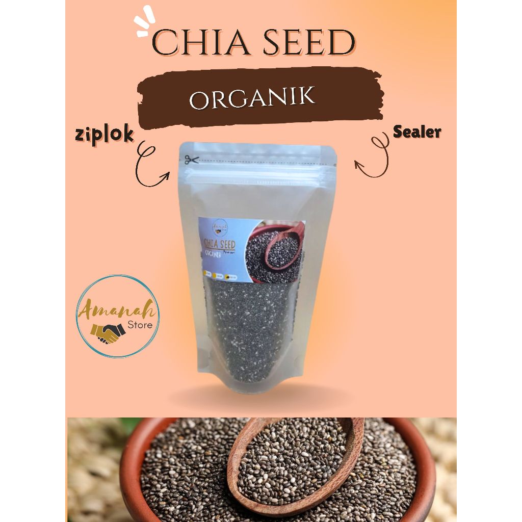 

CHIA SEED ORGANIK / CIA SEED / BIJI CHIA SEED 100 GR