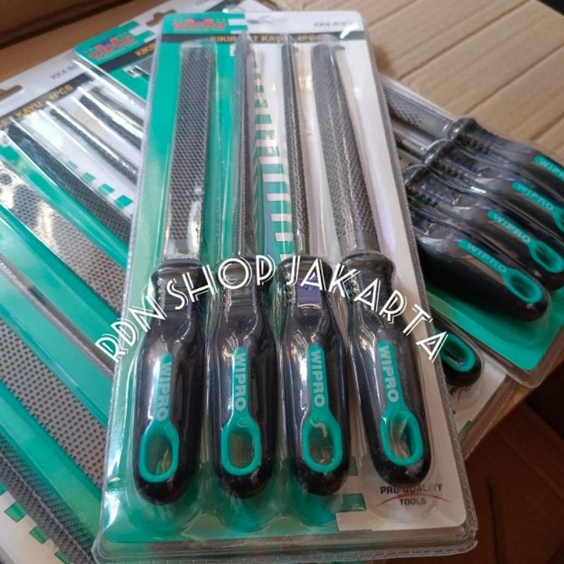 Kikir kayu 8 inch set 4 pcs WIPRO