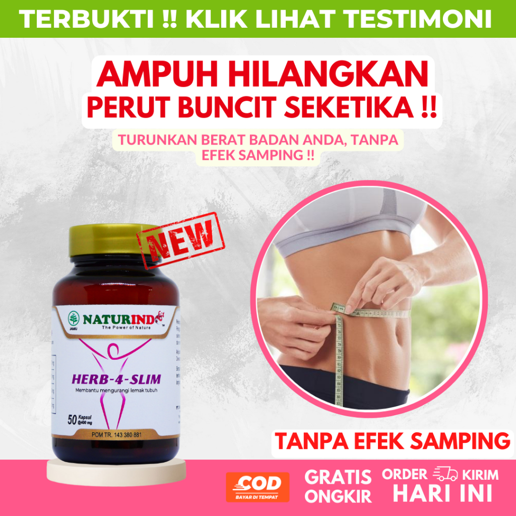 OBAT PELANGSING BADAN HERBAL PERUT BUNCIT WANITA JAMU PENURUN BERAT BADAN DIET AMPUH KAPSUL PIL AMAN