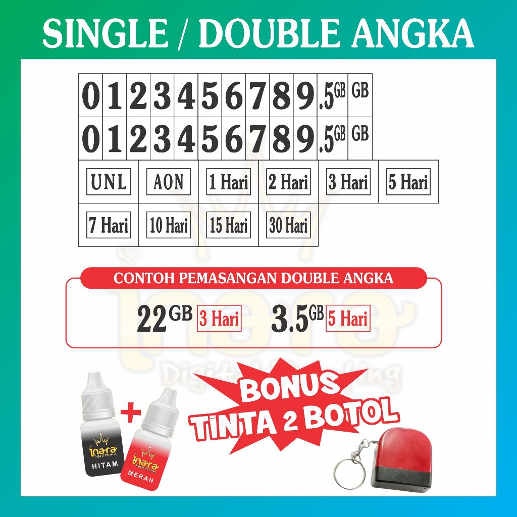 DOUBLE ANGKA**  STEMPEL VCR MINI PUZZLE LENGKAP BONGKAR PASANG (lebih ekonomis)