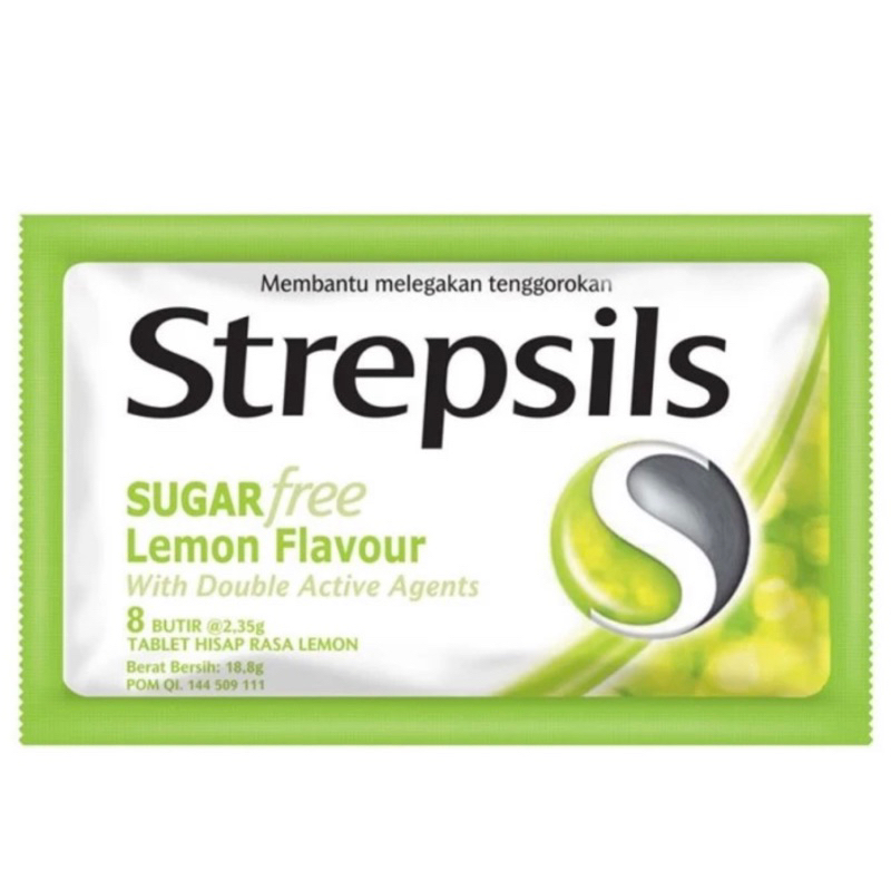 

Strepsils permen pelega tenggorokan sugar free lemon 18,8GR