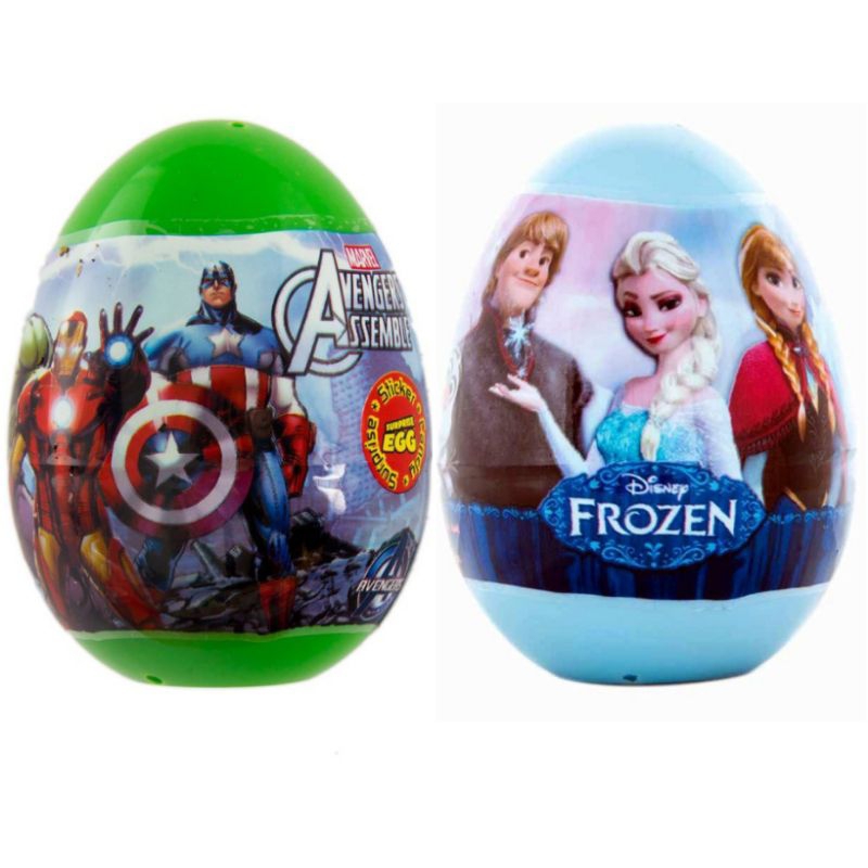 

surprise egg permen telur ada hadiahnya disney marvel
