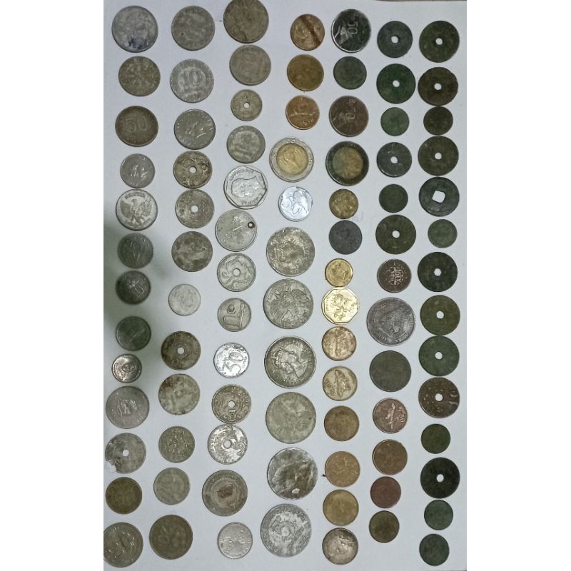 uang koin dan kertas kuno borongan (uang koin ,kepeng,uang kertas)