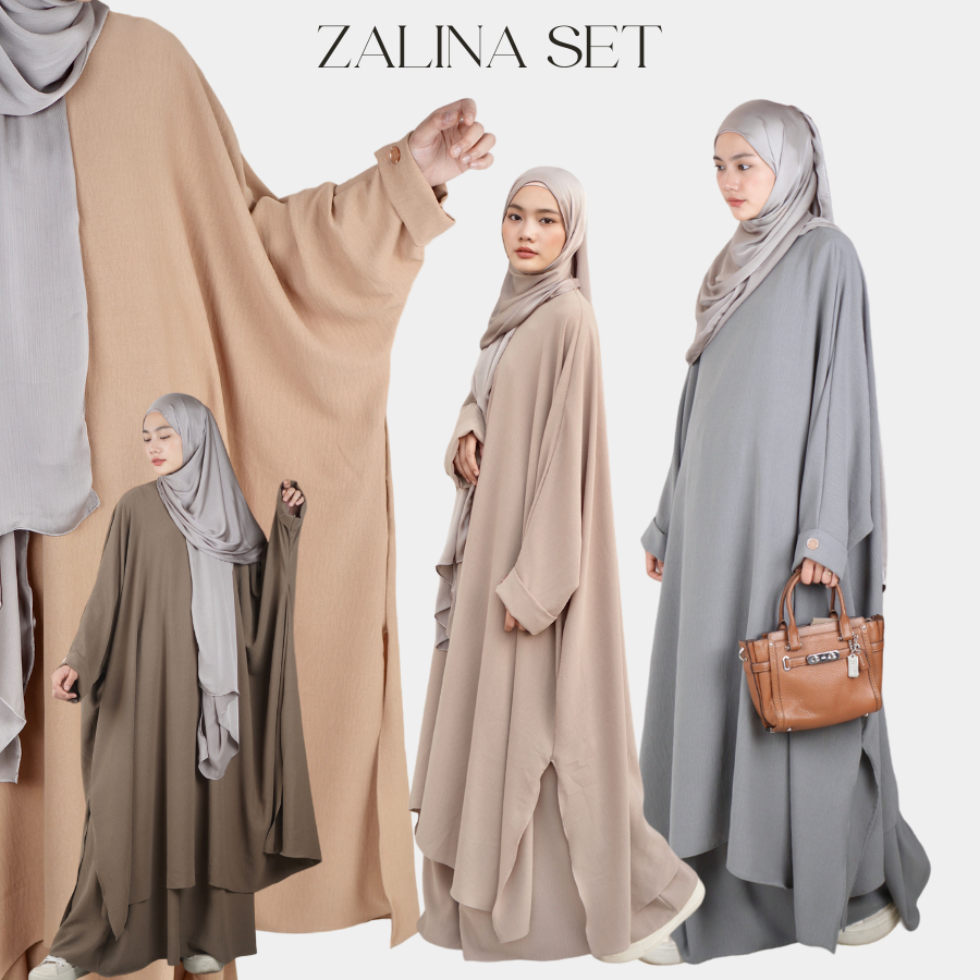 TUNIK OVERSIZED + ROK JUMBO LEBAR ZALINA SET