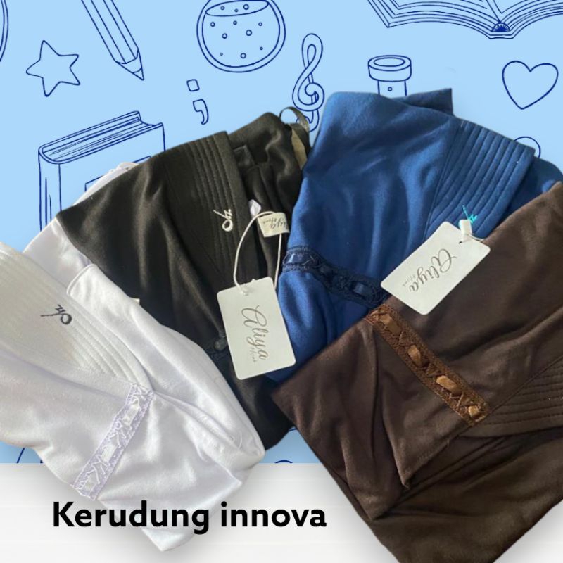 Kerudung sekolah serut belakang pita renda size s m l xl /Jilbab sekolah instan PAUD/SD/SMP/SMA