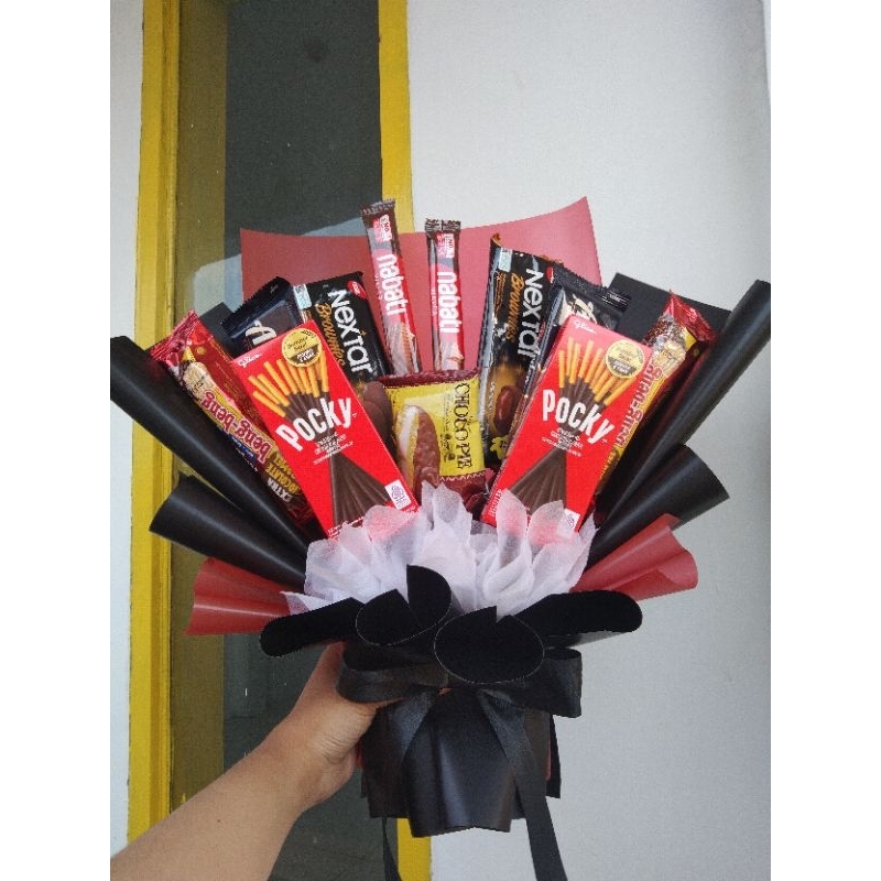 

buket snack untuk hadiah ulangtahun wisuda anniversary