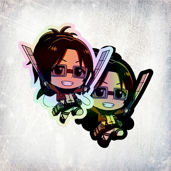 

STICKER HOLOGRAM ANIME CHIBI HANGE ZOE ATTACK ON TITAN (SHINGEKI NO KYOJIN)