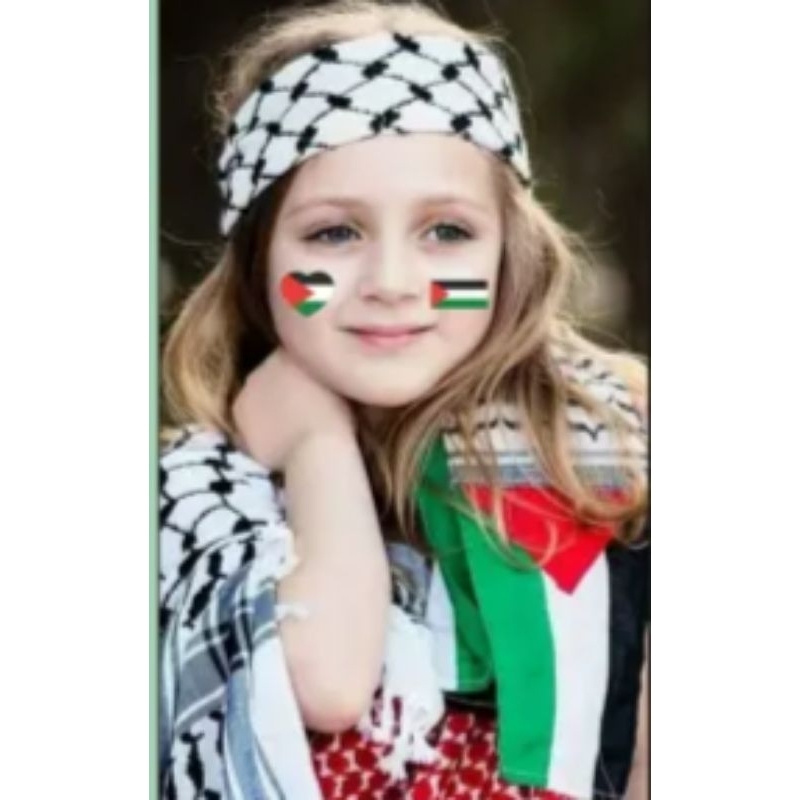 

96-112 Pcs Stiker Pipi Bendera Palestina | Stiker Tempel Bendera Palestina