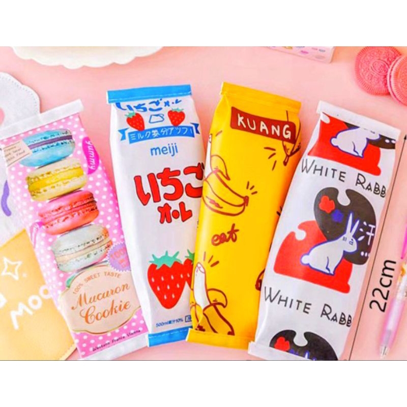 

tempat pensil motif snack lucu aestetik tepak anak